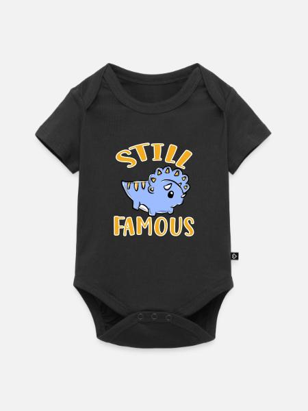 Triceratops - Baby Premium Kurzarmbody - Schwarz