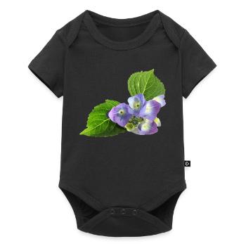 veilchen blume blüte natur - Baby Premium Kurzarmbody - Schwarz - Vorne