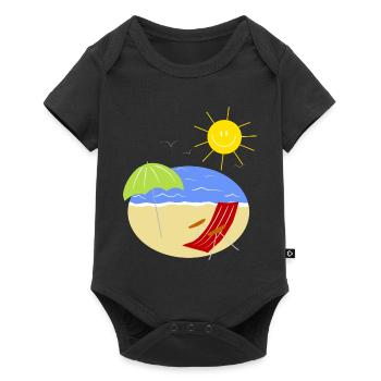 vacances - Body à manches courtes Premium Bébé - noir - Devant