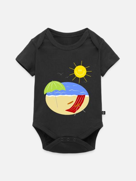 strand urlaub sonne - Baby Premium Kurzarmbody - Schwarz