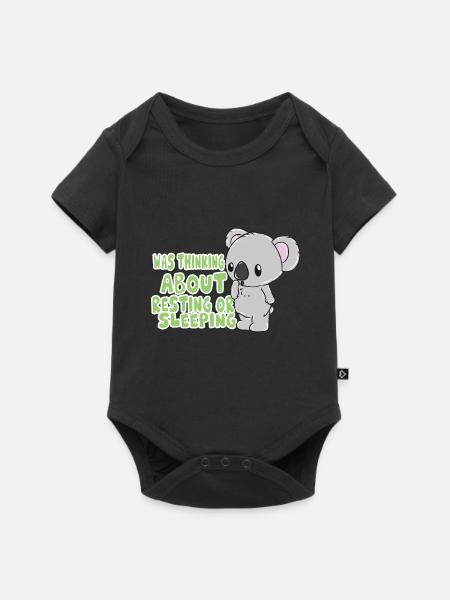 Koala - Baby Premium Kurzarmbody - Schwarz