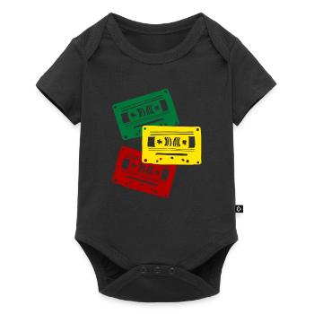Cassette Colors Trio - Baby Premium short-sleeve bodysuit - black - Front