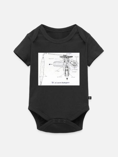 TEVi - Baby Premium Kurzarmbody - Schwarz