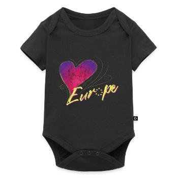 Europa Weiblich - Baby Premium Kurzarmbody - Schwarz - Vorne