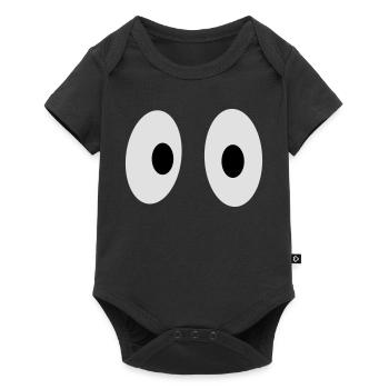 Lustige Augen - Baby Premium Kurzarmbody - Schwarz - Vorne