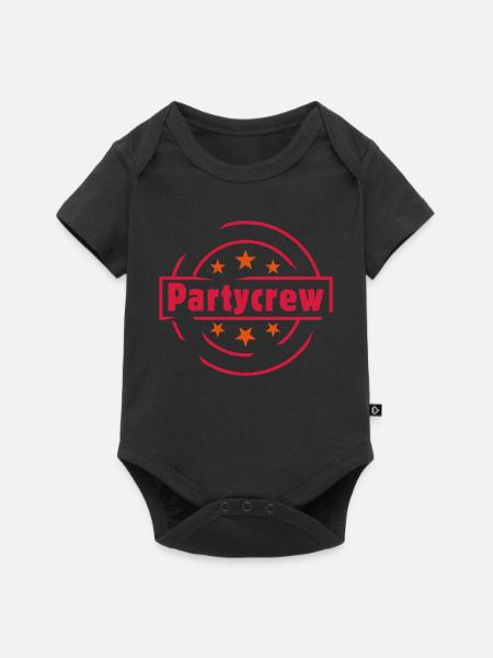 stempel partycrew - Baby Premium Kurzarmbody - Schwarz