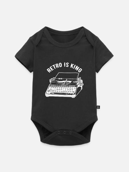 Schreibmaschine - Baby Premium Kurzarmbody - Schwarz