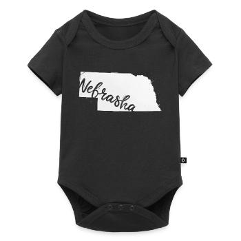 Nebraska - Baby Premium Kurzarmbody - Schwarz - Vorne