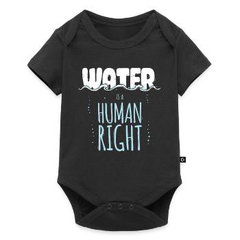 Water is a Human Right - Baby Premium short-sleeve bodysuit - black - Front