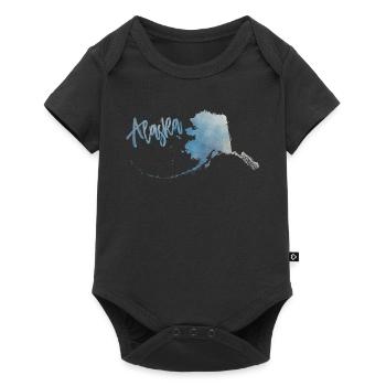 Alaska - Baby Premium Kurzarmbody - Schwarz - Vorne