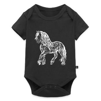 Horse - Baby Premium short-sleeve bodysuit - black - Front