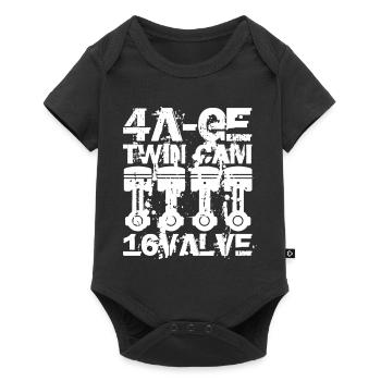 4A GE Twin Cam 16 Valve engine. The legendary engine - Baby Premium short-sleeve bodysuit - black - Front
