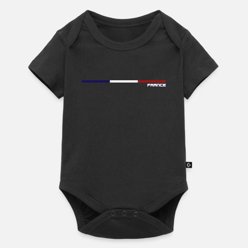 Drapeau Français - Body à manches courtes Premium Bébé - noir