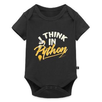 Python Programmierer - Baby Premium Kurzarmbody - Schwarz - Vorne