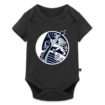 Rostock - Cog - Viking Ship - Baby Premium short-sleeve bodysuit - black - Front