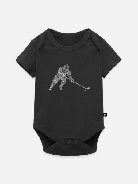hockey - Premium kortermet body for barn - svart
