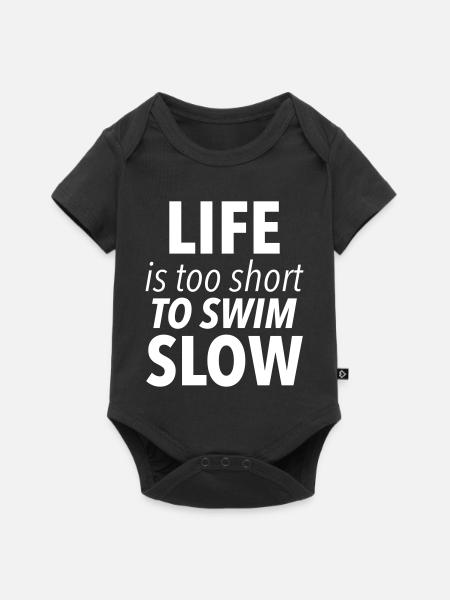 Schwimmen - Baby Premium Kurzarmbody - Schwarz