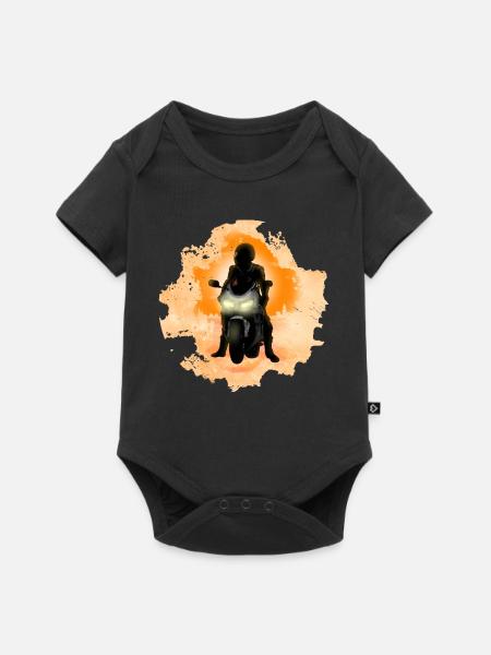 Biker - Baby Premium Kurzarmbody - Schwarz