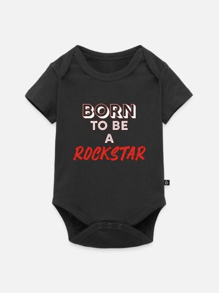 Rock Musik - Baby Premium Kurzarmbody - Schwarz