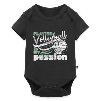 Volleyball passion - Baby Premium short-sleeve bodysuit - black - Front