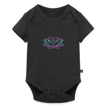 Lotus Flower Lotus Flower Yoga Namaste Spirit Guru - Baby Premium short-sleeve bodysuit - black - Front