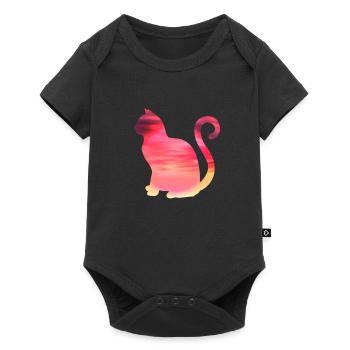 Beautiful Cat Design Cat Cat animal - Baby Premium short-sleeve bodysuit - black - Front