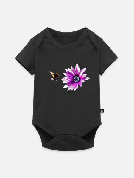 Blume und Hummel - Baby Premium Kurzarmbody - Schwarz