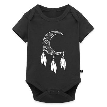 Dream catcher crescent moon open to the right - Baby Premium short-sleeve bodysuit - black - Front
