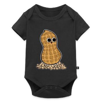 Erdnuss Erdnüsse Nuss Nüsse Kind Kinder Baby - Baby Premium Kurzarmbody - Schwarz - Vorne