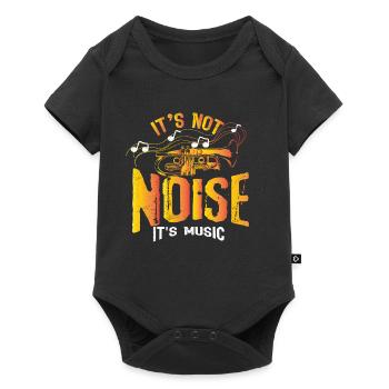 Cadeau trompette - Body à manches courtes Premium Bébé - noir - Devant