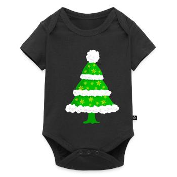 Sapin de Noël - Body à manches courtes Premium Bébé - noir - Devant