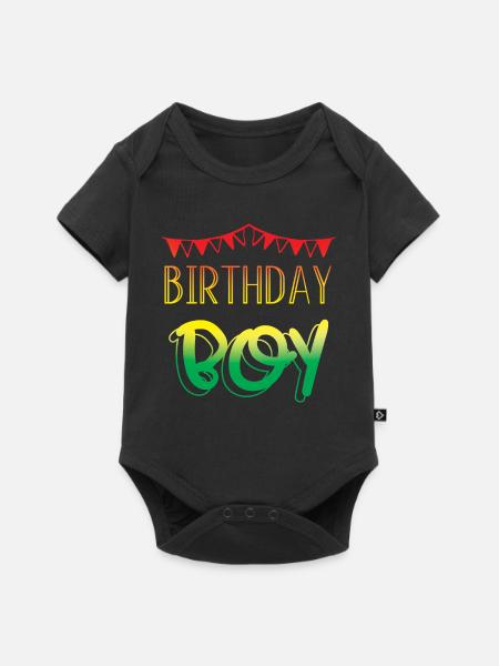 Happy Birthday - Baby Premium Kurzarmbody - Schwarz
