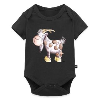 Die Ziege ist da  - Baby Premium Kurzarmbody - Schwarz - Vorne