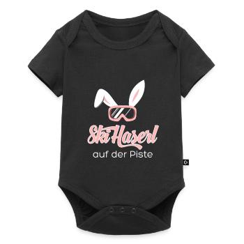 Ski Haserl auf der Piste - Baby Premium Kurzarmbody - Schwarz - Vorne