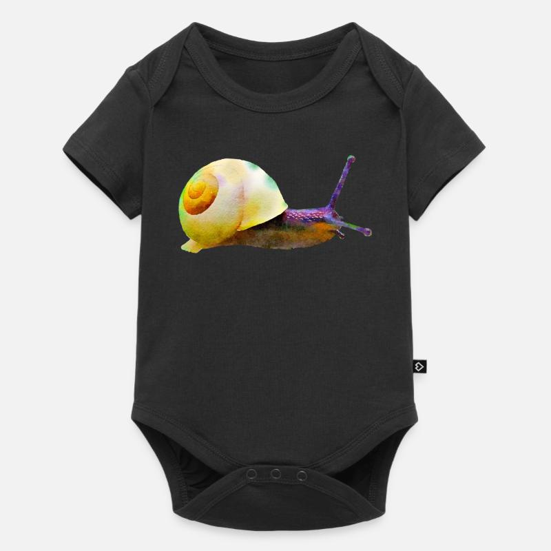 escargot - Body à manches courtes Premium Bébé - noir