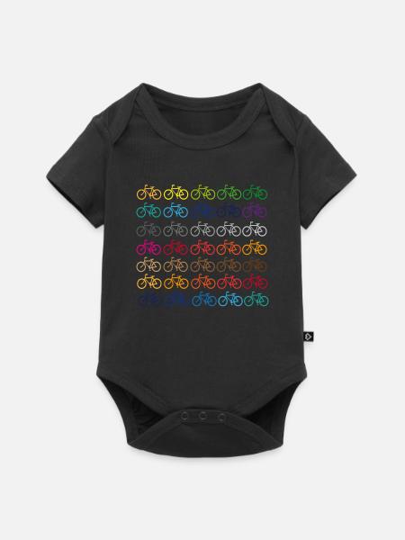 Viele bunte Fahrräder - Baby Premium Kurzarmbody - Schwarz