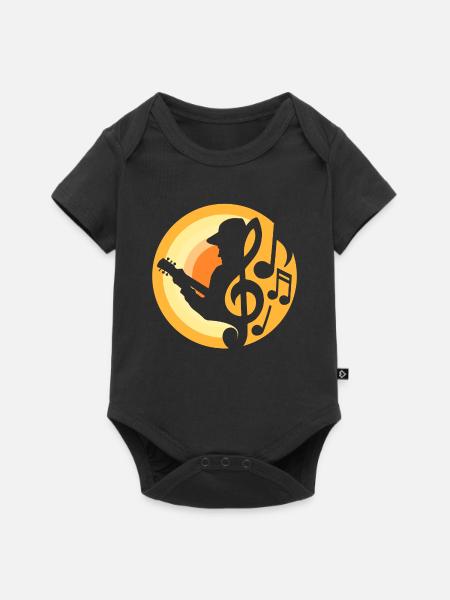 Gitarren-Spieler - Baby Premium Kurzarmbody - Schwarz