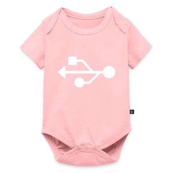 USB connection - Baby Premium short-sleeve bodysuit - rose - Front