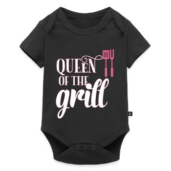 Grilling queen - Baby Premium short-sleeve bodysuit - black - Front
