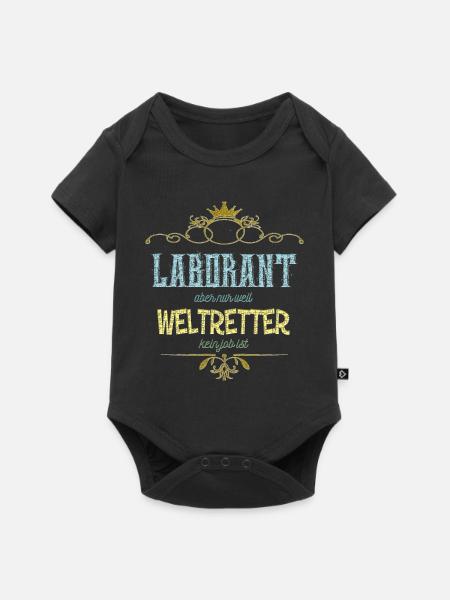 Laborant Weltretter - Baby Premium Kurzarmbody - Schwarz