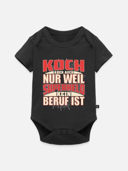 Koch Superheld - Baby Premium Kurzarmbody - Schwarz