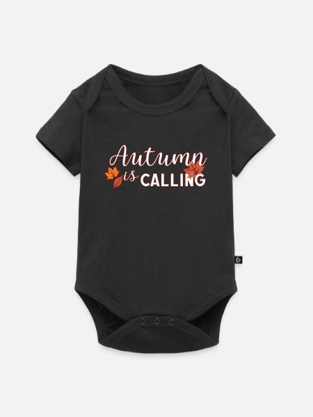Herbst - Baby Premium Kurzarmbody - Schwarz
