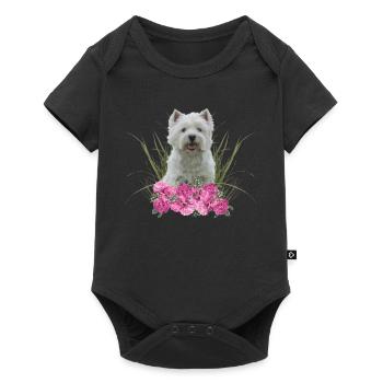 West Highland Terrier - Baby Premium Kurzarmbody - Schwarz - Vorne