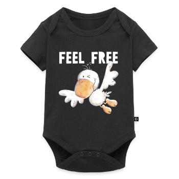Feel Free Vogelfrei - Vogel - Baby Premium Kurzarmbody - Schwarz - Vorne