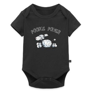 Poodle Power - Baby Premium Kurzarmbody - Schwarz - Vorne
