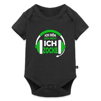 Ich Zocke Zocken Zocker Gamen - Baby Premium Kurzarmbody - Schwarz - Vorne