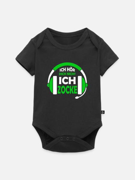 Ich Zocke Zocken Zocker Gamen - Baby Premium Kurzarmbody - Schwarz