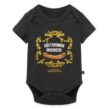 Röstaromeningenieur Design fürs Grillen - Baby Premium Kurzarmbody - Schwarz - Vorne