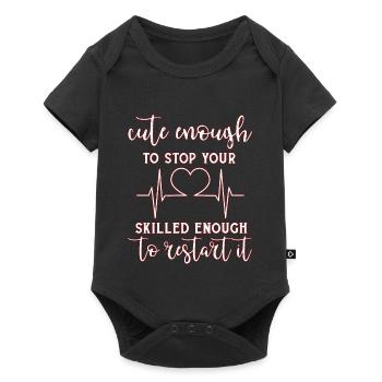 Arzt - Baby Premium Kurzarmbody - Schwarz - Vorne