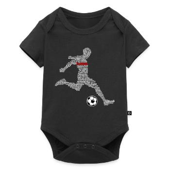 Fussballer Fussballspieler Fussball Fussballspiel - Baby Premium Kurzarmbody - Schwarz - Vorne